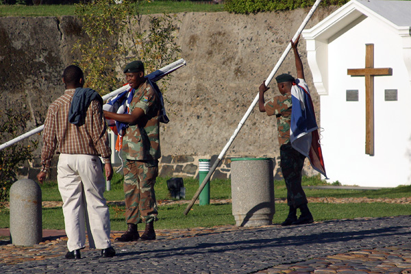 Folding the flags