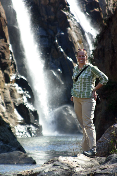Tracey and the waterfall